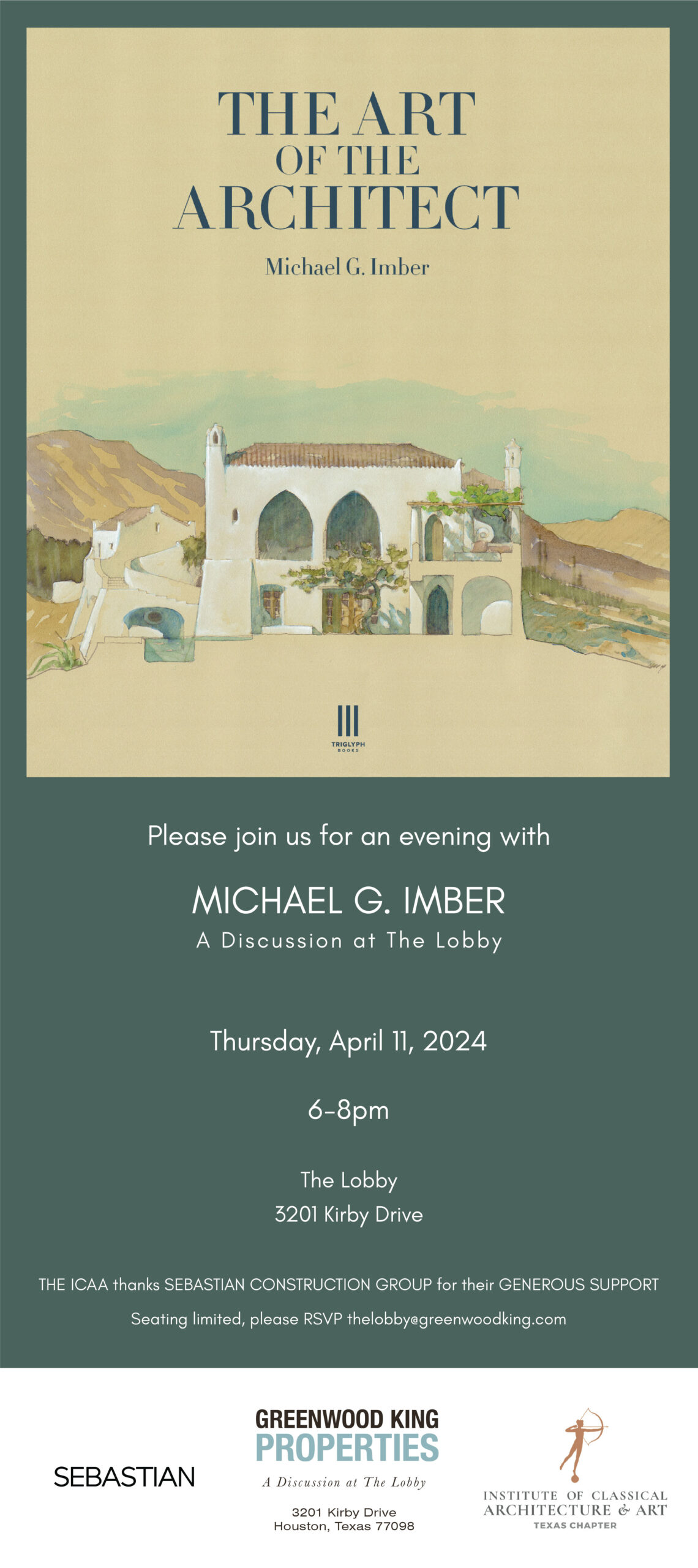 Michael G. Imber “The Art of the Architect” Lecture and Book Signing
