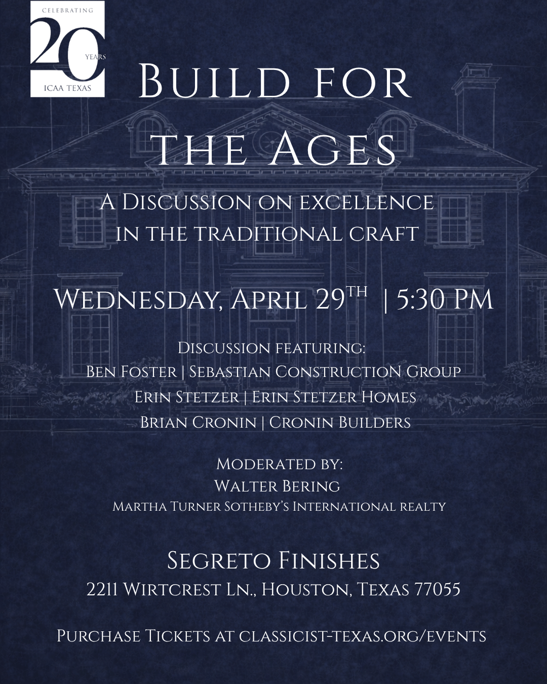Building for the Ages: A Discussion on Excellence in the Traditional Craft